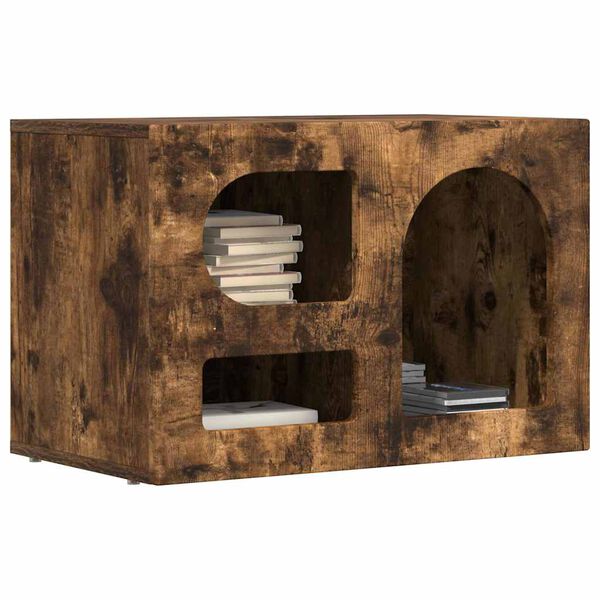 vidaXL Meuble TV Ch&ecirc;ne fum&eacute; 60 x 35 x 40 cm Bois d'ing&eacute;nierie