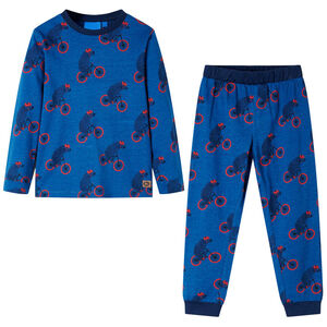 Pyjamas enfants manches longues p&eacute;trole 92