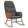 vidaXL Chaise &agrave; bascule Gris fonc&eacute; Tissu