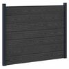 vidaXL Panneau de cl&ocirc;ture WPC et Aluminium Noir