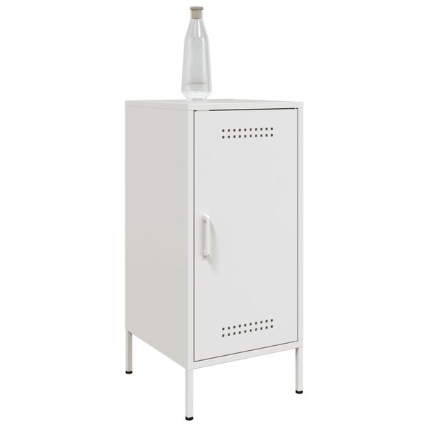 vidaXL Buffets 2 pcs blanc 36x39x79 cm acier