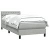 vidaXL Sommier &agrave; lattes de lit et matelas gris clair 100x220cm velours