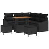 vidaXL Ensemble de canap&eacute; de jardin 8 pc 7-Nombre de places Noir