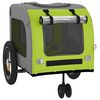 vidaXL Remorque de v&eacute;lo pour animaux vert et gris 124,5 x 63,5 x 53 cm
