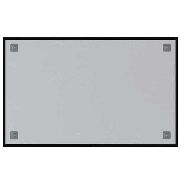 vidaXL Tableau noir magn&eacute;tique mural Noir 80x50 cm Verre tremp&eacute;