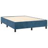 vidaXL Sommier &agrave; lattes de lit et matelas Bleu fonc&eacute; 140x190cm Velours