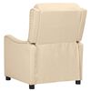 vidaXL Fauteuil inclinable Cr&egrave;me Tissu