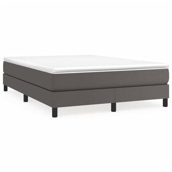 vidaXL Cadre de lit gris 140x200 cm similicuir
