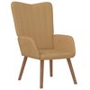 vidaXL Chaise de relaxation avec repose-pied Marron Velours