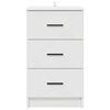 vidaXL Cabinet de chevet Blanc 38 x 38 x 66 cm Bois d'ing&eacute;nierie
