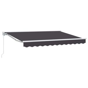 vidaXL Auvent R&eacute;tractable Anthracite 300 x 200 cm Polyester et m&eacute;tal