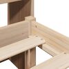 vidaXL Lit bibliothèque sans matelas 140x200 cm bois massif de pin