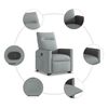 vidaXL Fauteuil inclinable Gris clair Tissu