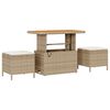 vidaXL Ensemble de canap&eacute; de jardin 12 pcs Beige polyrotin