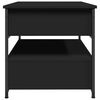 vidaXL Table basse noir 70x50x50 cm bois d'ing&eacute;nierie et m&eacute;tal