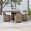 vidaXL Ensemble &agrave; manger de jardin et coussins 5 pcs Marron