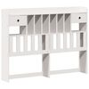 vidaXL Lit bibliothèque sans matelas blanc 135x190 cm bois pin massif