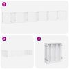vidaXL Barri&egrave;re pour chien porte pliable 12 panneaux bois de peuplier