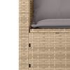 vidaXL Salon de jardin avec coussins 3 pcs beige r&eacute;sine tress&eacute;e