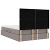 vidaXL Lit avec rangement et LED avec LED Taupe 140 x 190 cm Polyester
