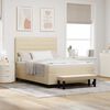 vidaXL Lit &agrave; ressorts avec matelas Cr&egrave;me 160 x 200 cm tissu