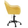 vidaXL Chaises &agrave; manger pivotantes lot de 4 jaune moutarde velours
