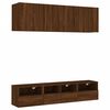 vidaXL Unit&eacute;s murales TV 5 pcs ch&ecirc;ne marron bois d'ing&eacute;nierie