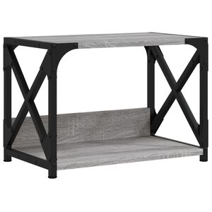 vidaXL Support d'imprimante à 2 niveaux Sonoma gris 44x26x31,5 cm