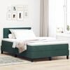 vidaXL Lit &agrave; ressort LED avec matelas Vert fonc&eacute; 120 x 190 cm Velours