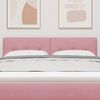 vidaXL T&ecirc;te de lit LED avec bandes LED Rose 144 cm Velours