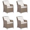 vidaXL Ensemble &agrave; manger de jardin 5 pcs Marron