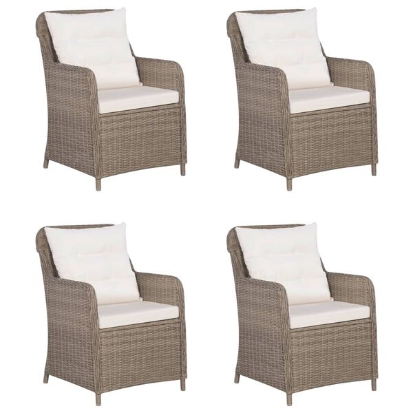 vidaXL Ensemble &agrave; manger de jardin 5 pcs Marron