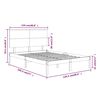 vidaXL Cadre de lit sans matelas blanc 120x190 cm bois massif