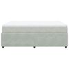 vidaXL Sommier &agrave; lattes de lit et matelas Gris clair 140x200cm Velours