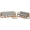 vidaXL Ensemble de canap&eacute;s d'ext&eacute;rieur 9 pcs Gris Naturel et Clair