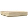 vidaXL Cadre de lit sans matelas ch&ecirc;ne sonoma 200x200 cm