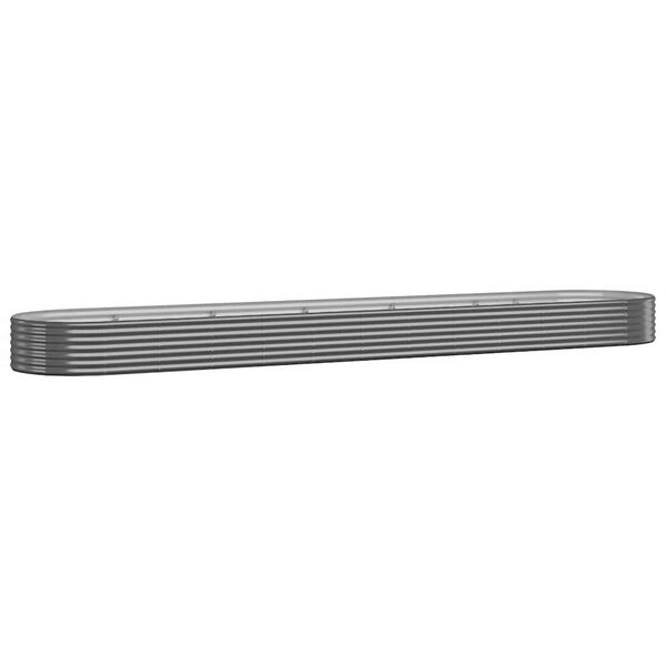 vidaXL Lit sur&eacute;lev&eacute; de jardin Acier galvanis&eacute; Anthracite