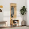 vidaXL Meuble de couloir FLORO Cire marron 50 x 40 x 158 cm