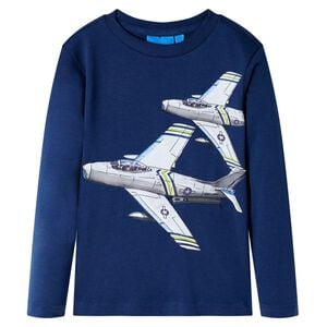 T-shirt enfants &agrave; manches longues bleu marine 92