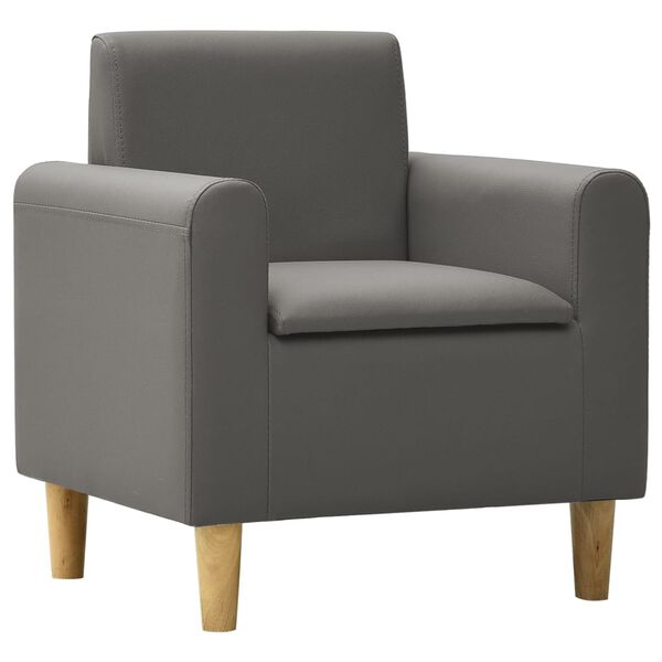 vidaXL Canap&eacute; pour enfants Gris Similicuir