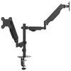 vidaXL Bras pour moniteur double 27 pouces max ressort &agrave; gaz 20 kg