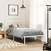 vidaXL T&ecirc;te de lit m&eacute;tal blanc 90 cm