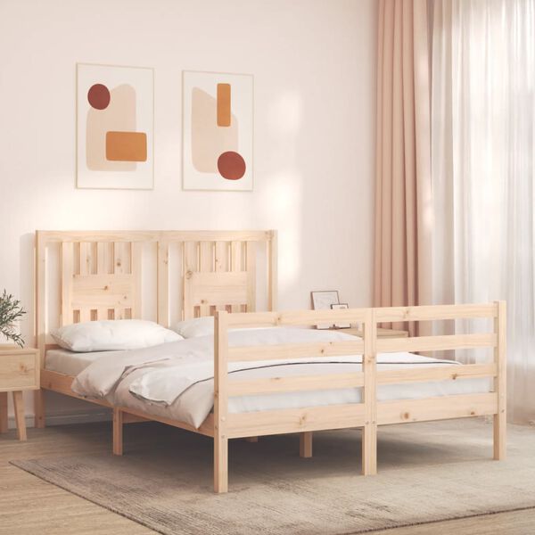vidaXL Cadre de lit sans matelas 120x200 cm bois massif