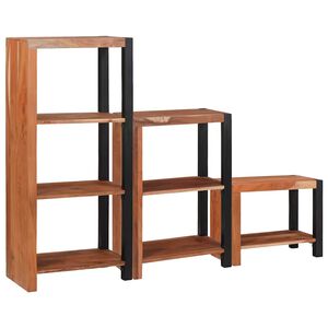 vidaXL &Eacute;tag&egrave;re 6 niveaux 3 pc 50 x 30 x 110 cm Bois d'Acacia Massif
