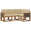 vidaXL Ensemble de canap&eacute;s d'ext&eacute;rieur 4 pc Naturel et Beige Polyester