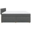 vidaXL Sommier &agrave; lattes de lit avec matelas Gris fonc&eacute; 180x200cm Tissu