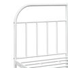 vidaXL Cadre de lit m&eacute;tal sans matelas et t&ecirc;te de lit blanc 180x200 cm