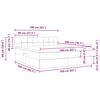 vidaXL Lit de Rangement avec matelas Gris clair 160 x 200 cm Velours