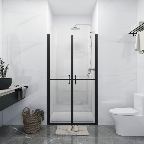 vidaXL Porte de douche ESG transparent (78-81)x190 cm