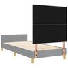 vidaXL Cadre de lit avec t&ecirc;te de lit Gris clair 90 x 190 cm tissu